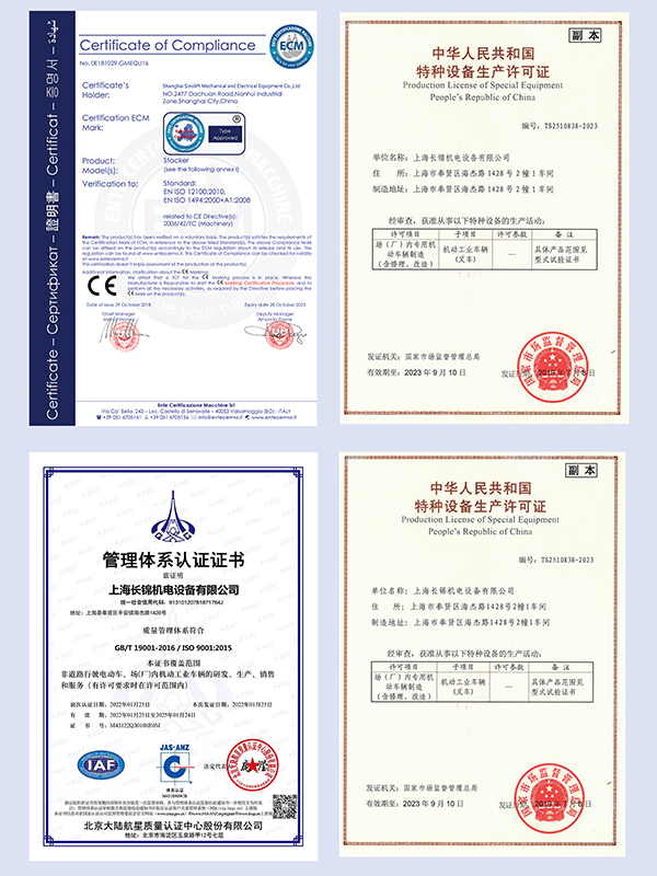 Re-obtained ISO9001: 2000 and Production License of Special Equipment People’s Republic of China.