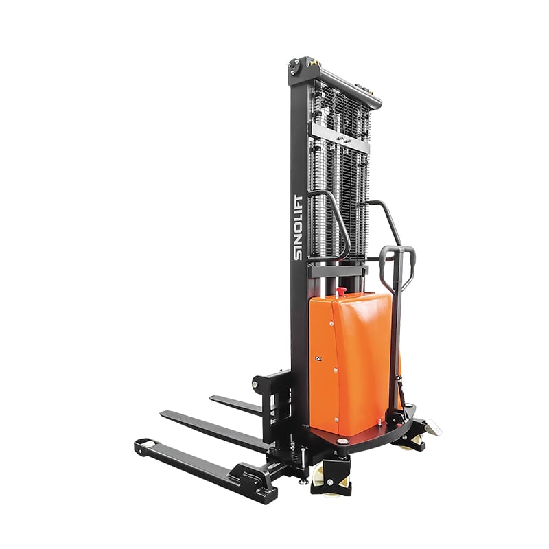 SPN15-SL wide leg semi-electric hydraulic stacker
