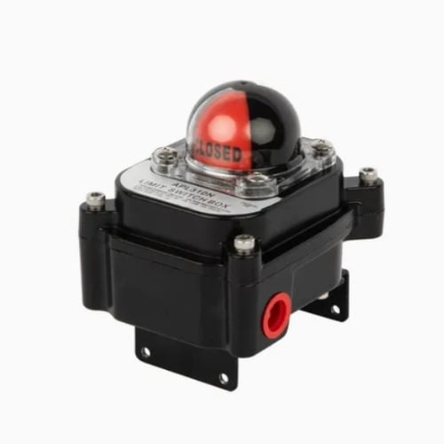 Reel Presence Limit Switch (Optional) Ensure operational safety with our industrial-grade limit switch, featuring non-contact magnetic sensing for reliable reel position detection. The IP67-rated housing with dual-color LED indicators provides instant visual status feedback during loading/unloading cycles.