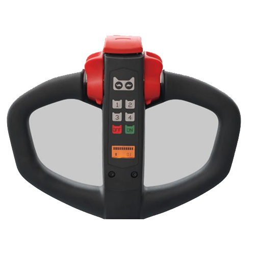 8.pin-code handle The key pad access handle integrates a digital keypad into the handle, requiring a unique PIN to operate the truck. This ensures only authorized personnel can access the equipment, adding a layer of security against unauthorized use. Ideal for warehouses, manufacturing facilities, or shared settings, it prevents theft, misuse, and errors. Combined with Personal PIN-CODE settings, it offers a secure yet user-friendly access control solution for authorized operators.
