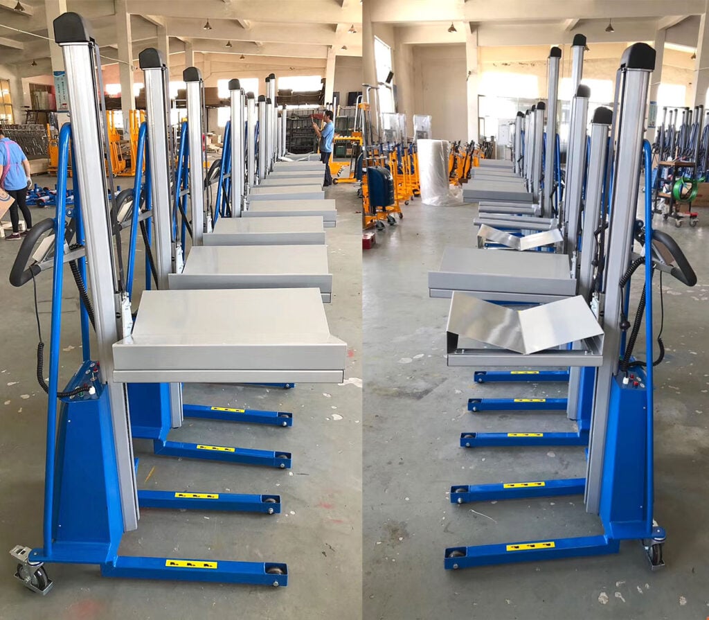E series Electric Work Positioner with V-pan Tray