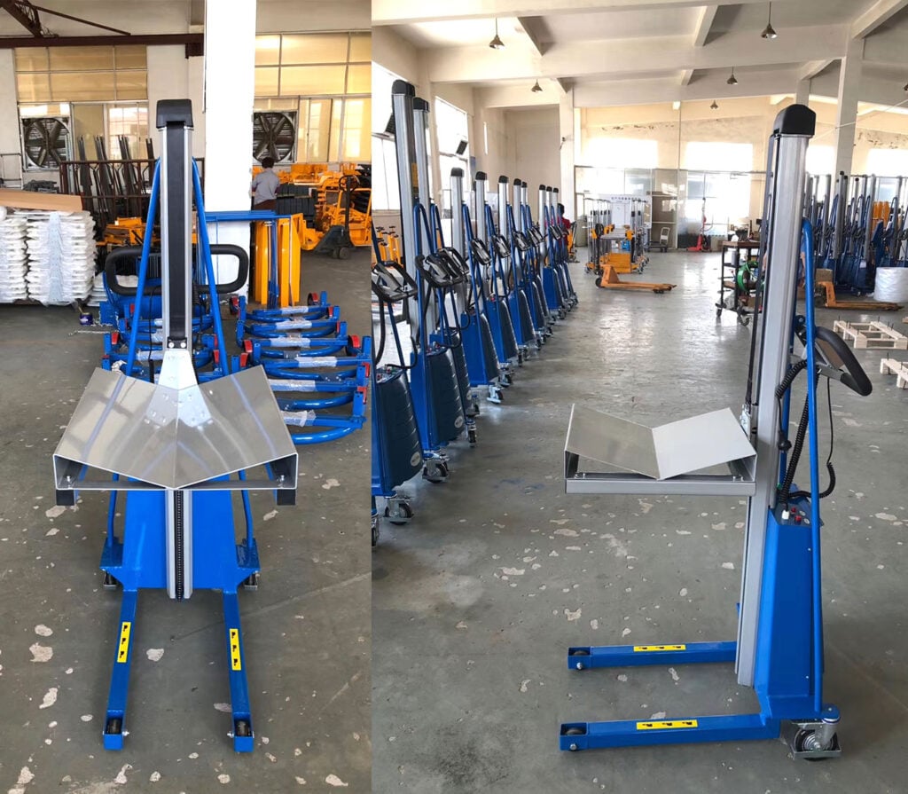 E series Electric Work Positioner with V-pan Tray