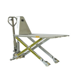 HLT15S-II Stainless Steel Hydraulic High Lift Pallet Truck with Double Cylinder