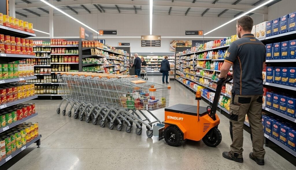 Transforming Supermarket Basket Handling with a Custom Electric Tow Tugger