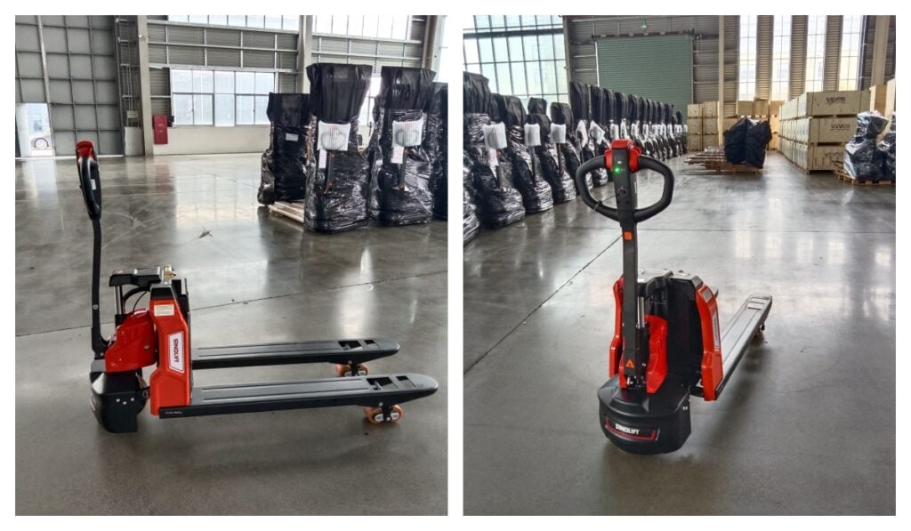 Fresh Customization: The Red EPT15V Li-Ion Electric Pallet Truck Steps Up