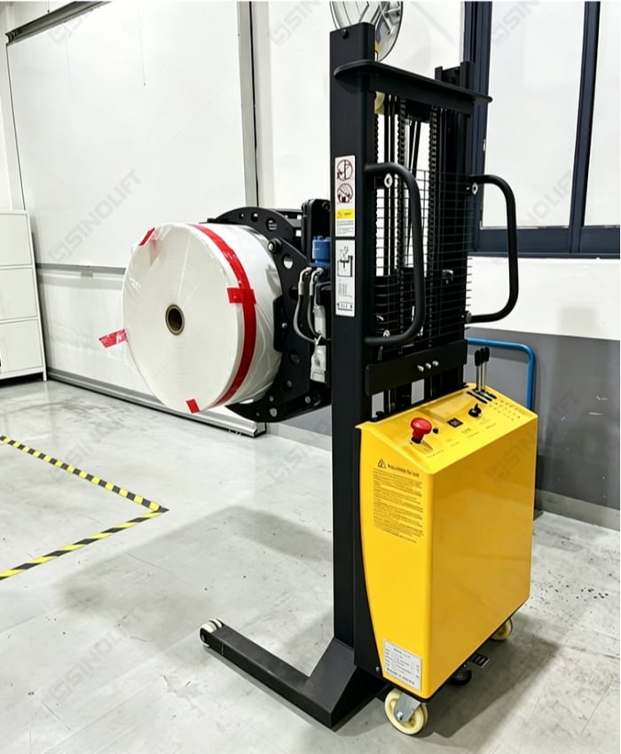 CTD350-R720 Semi-Electric Roll Handling Stacker with 360° Rotating Clamp