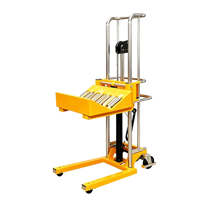 PV Manual Hydraulic Roll Handling Stacker for Paper Rolls & Film Rolls